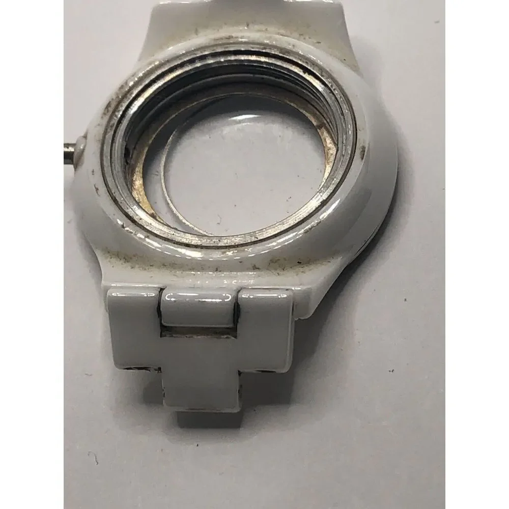 Michael Kors Watch Parts White Ceramic W/Crystal Case 30mm Band Links 16mm GY392
